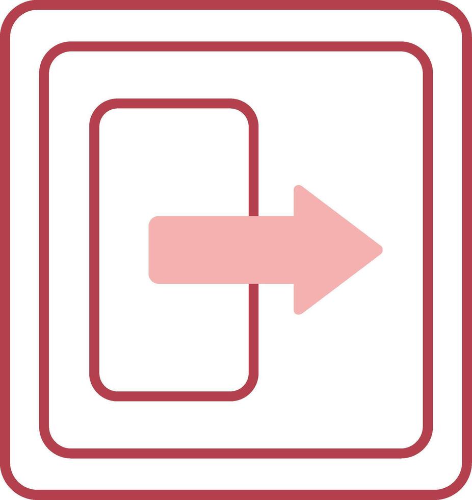 Log Out Solid Two Color Icon vector
