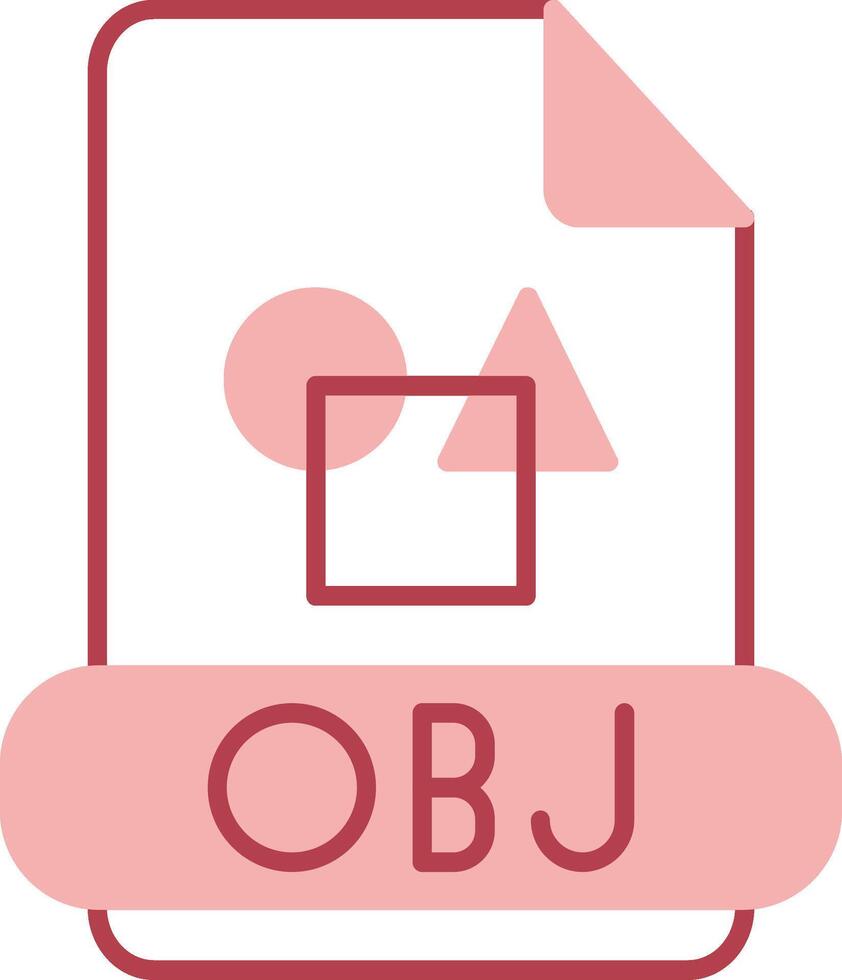 obj sólido dos color icono vector