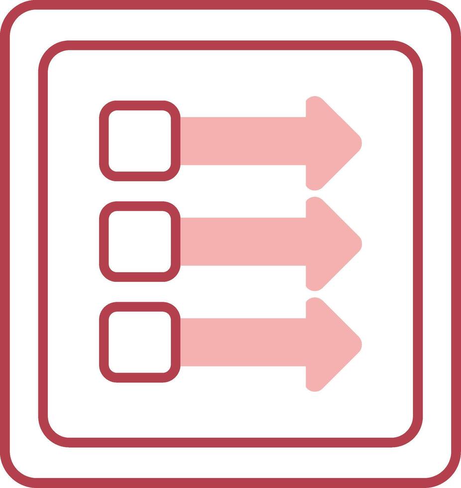 List Solid Two Color Icon vector