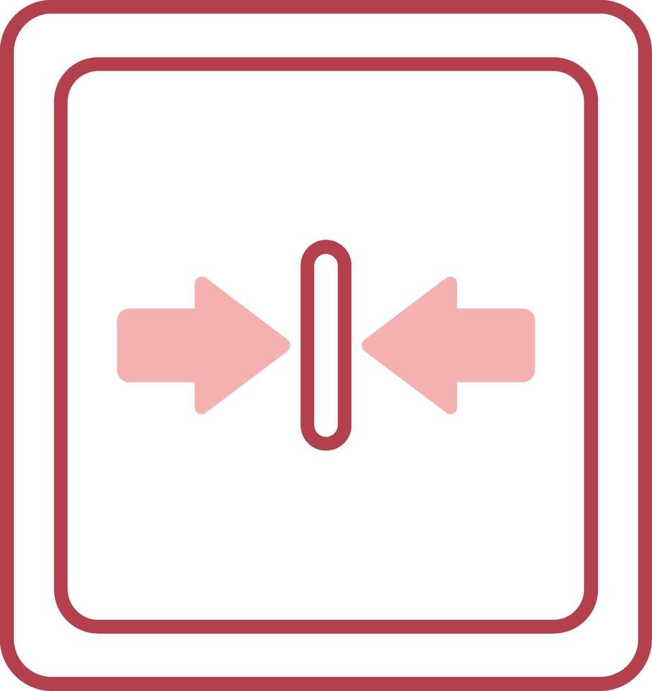 Minimize Solid Two Color Icon vector