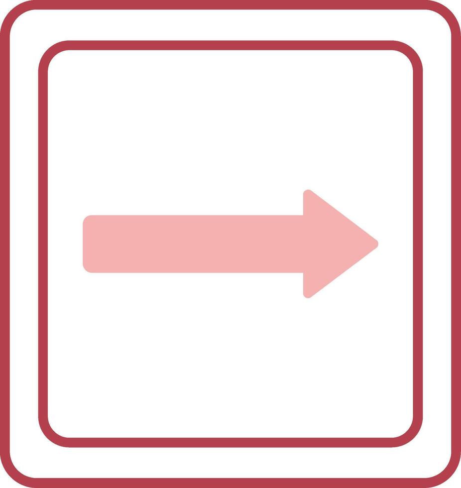 Right Solid Two Color Icon vector