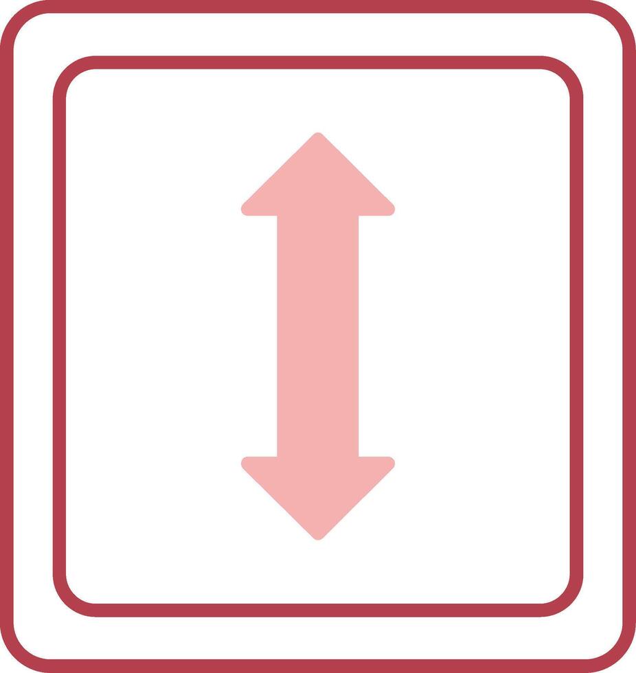 Double Arrow Solid Two Color Icon vector