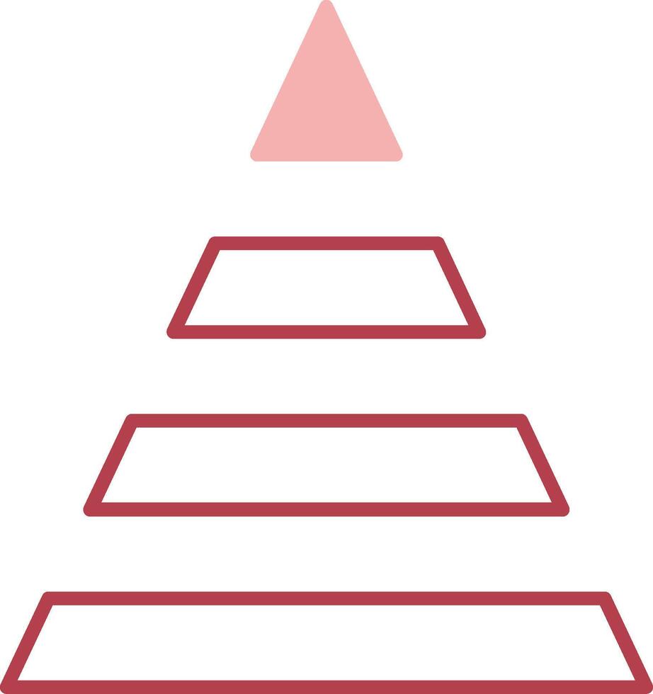 Pyramid Solid Two Color Icon vector