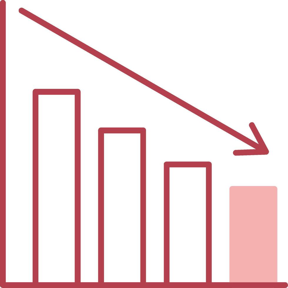Loss Solid Two Color Icon vector