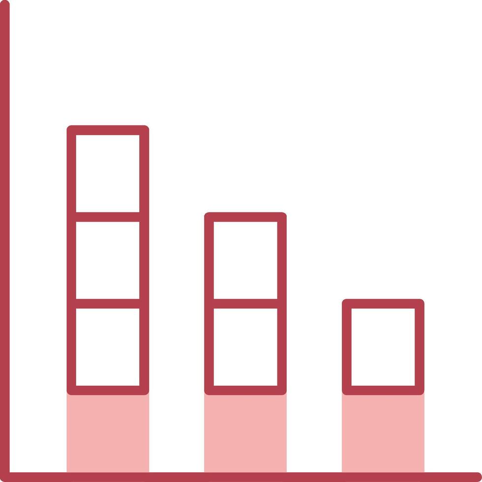 Bar Graph Solid Two Color Icon vector