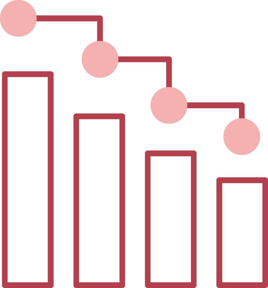 Bar Chart Solid Two Color Icon vector