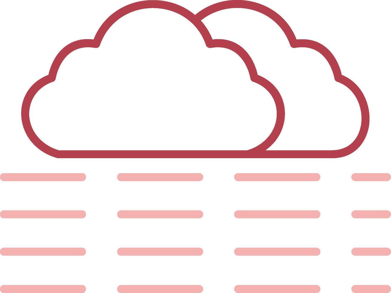 fog Solid Two Color Icon vector