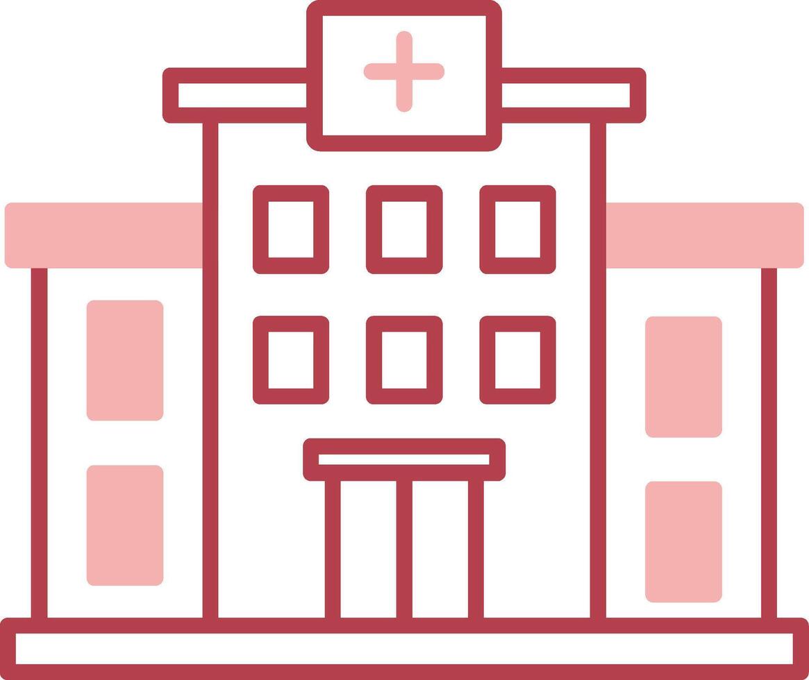 Hospital Solid Two Color Icon vector