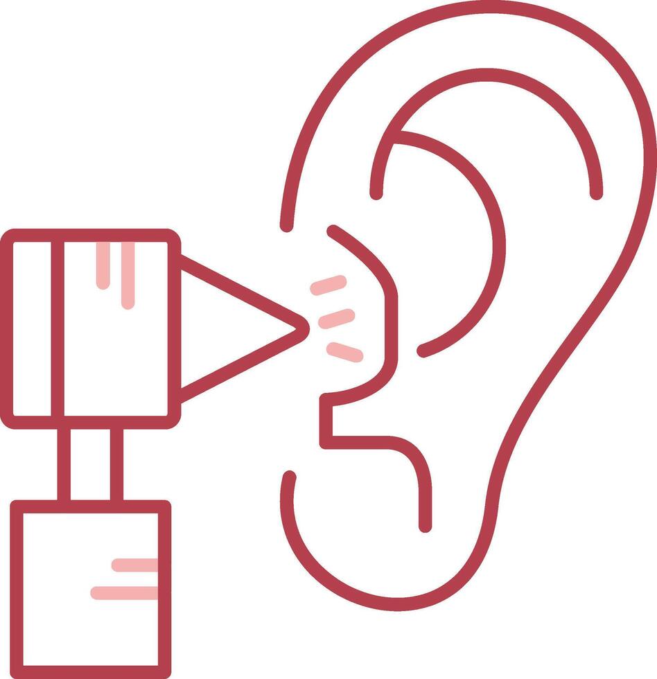 Otology Solid Two Color Icon vector