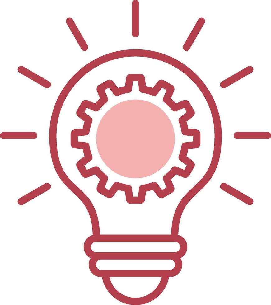 Light Bulb Solid Two Color Icon vector