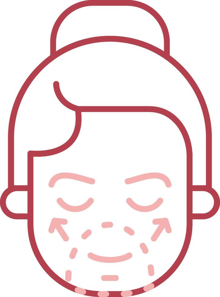 Facial Plastic Surgery Solid Two Color Icon vector