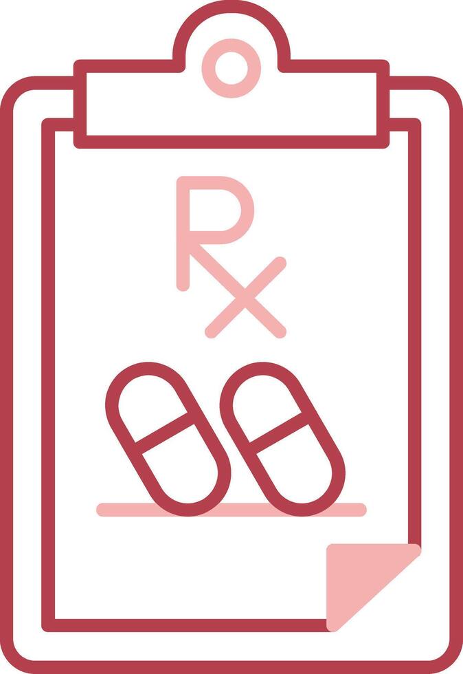 Prescription Solid Two Color Icon vector