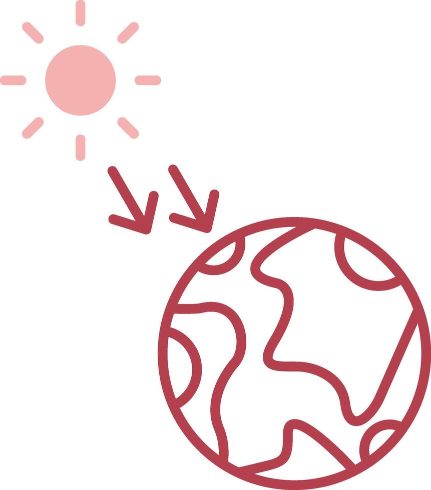 Solar Radiation Solid Two Color Icon vector