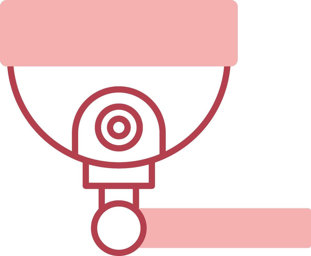 Security Camera Solid Two Color Icon vector