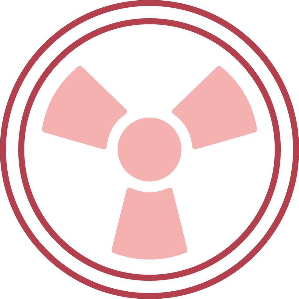 Nuclear Solid Two Color Icon vector