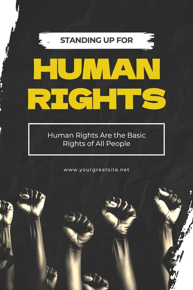 human rights Pinterest graphic template