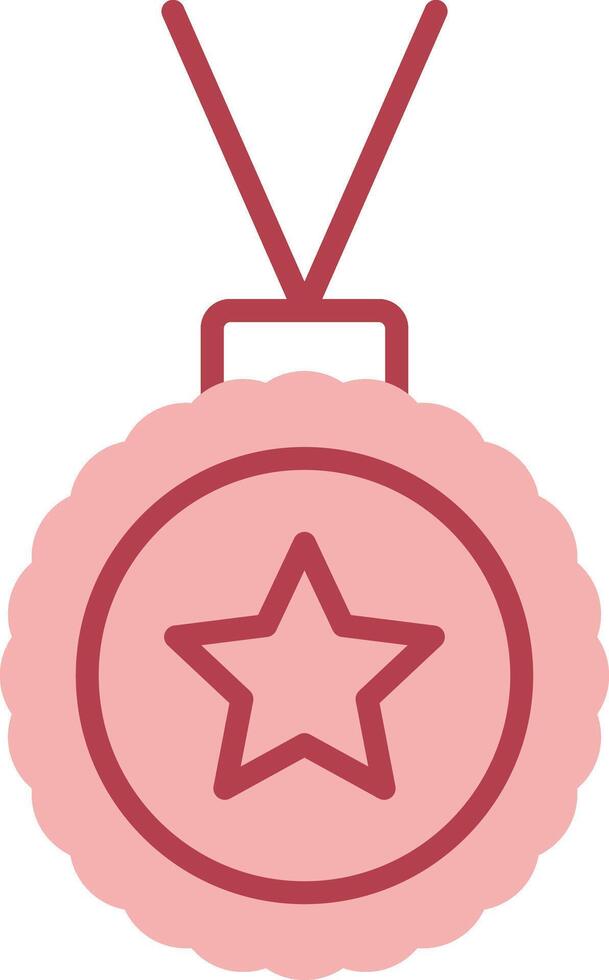 medalla sólido dos color icono vector