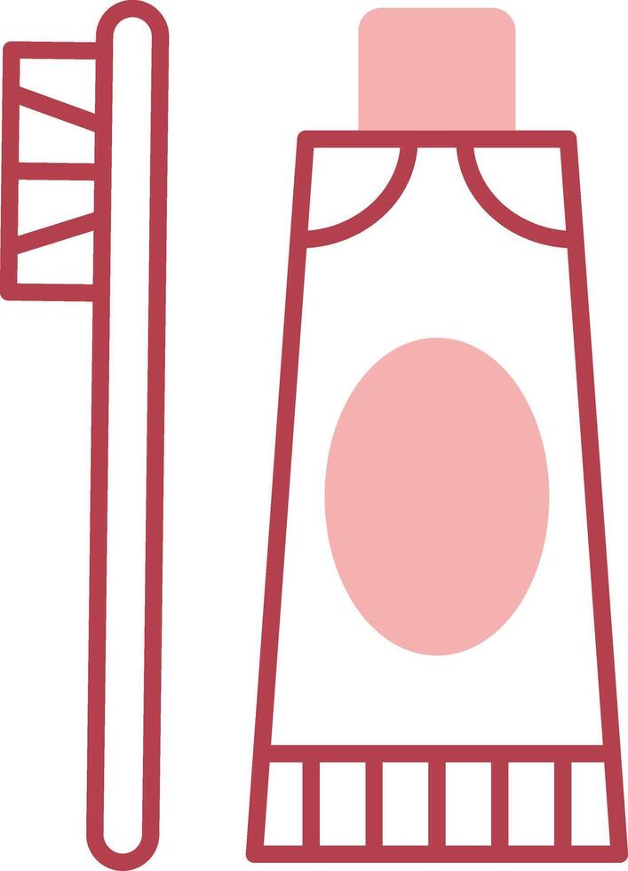 Toothpaste Solid Two Color Icon vector