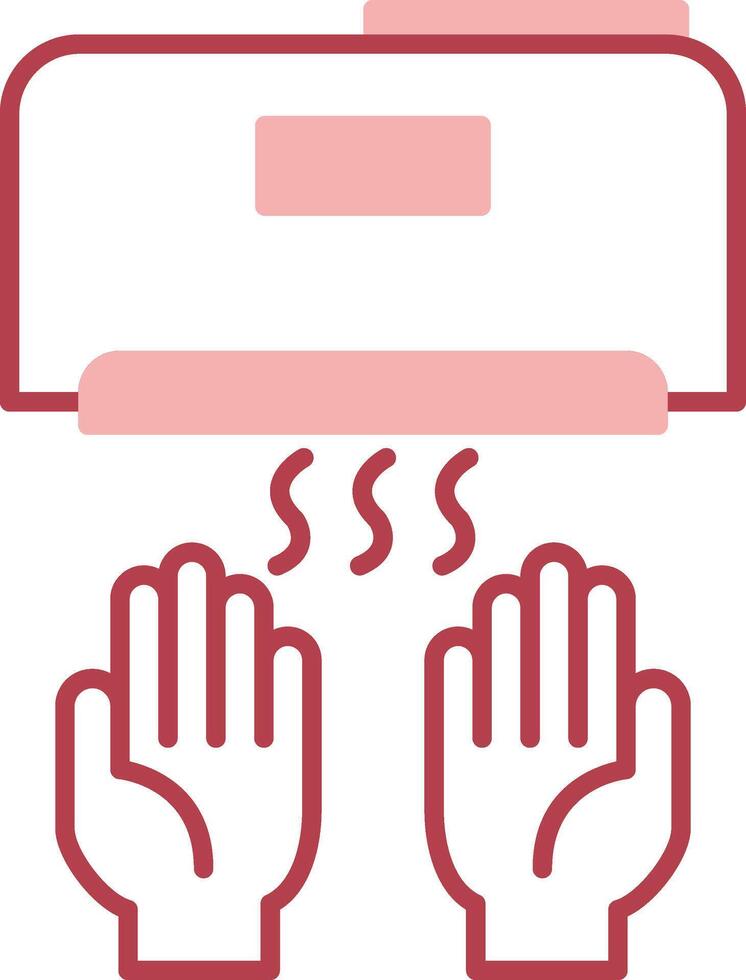 Hand Dryer Solid Two Color Icon vector