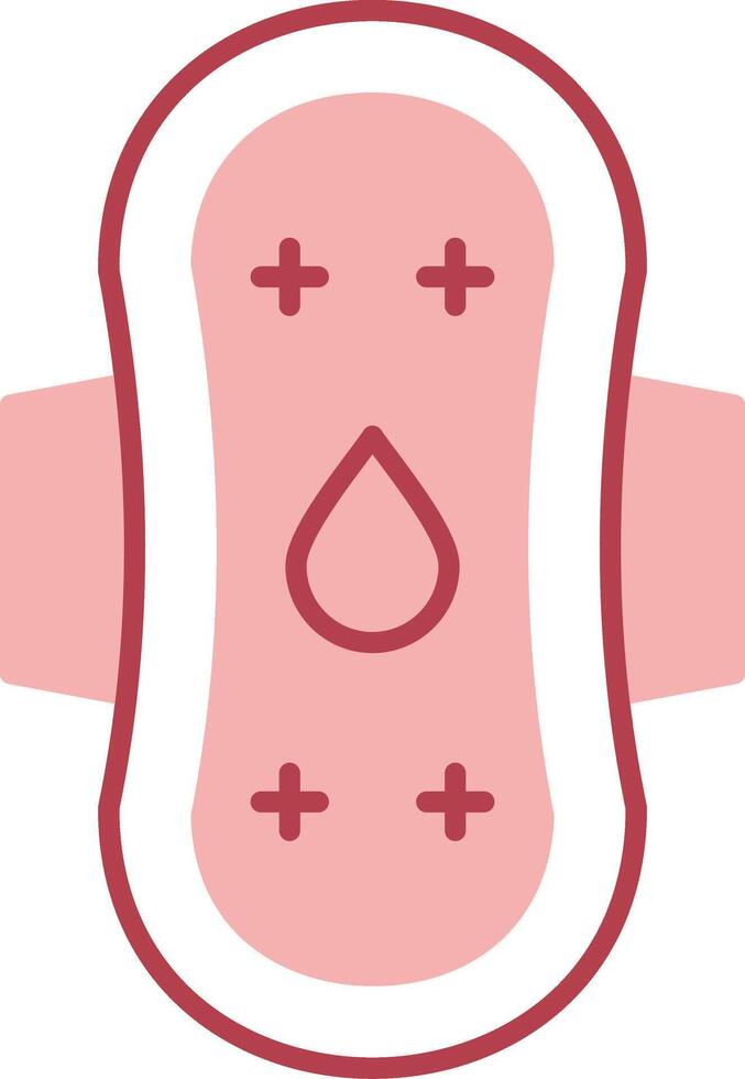 Sanitary Towel Solid Two Color Icon vector