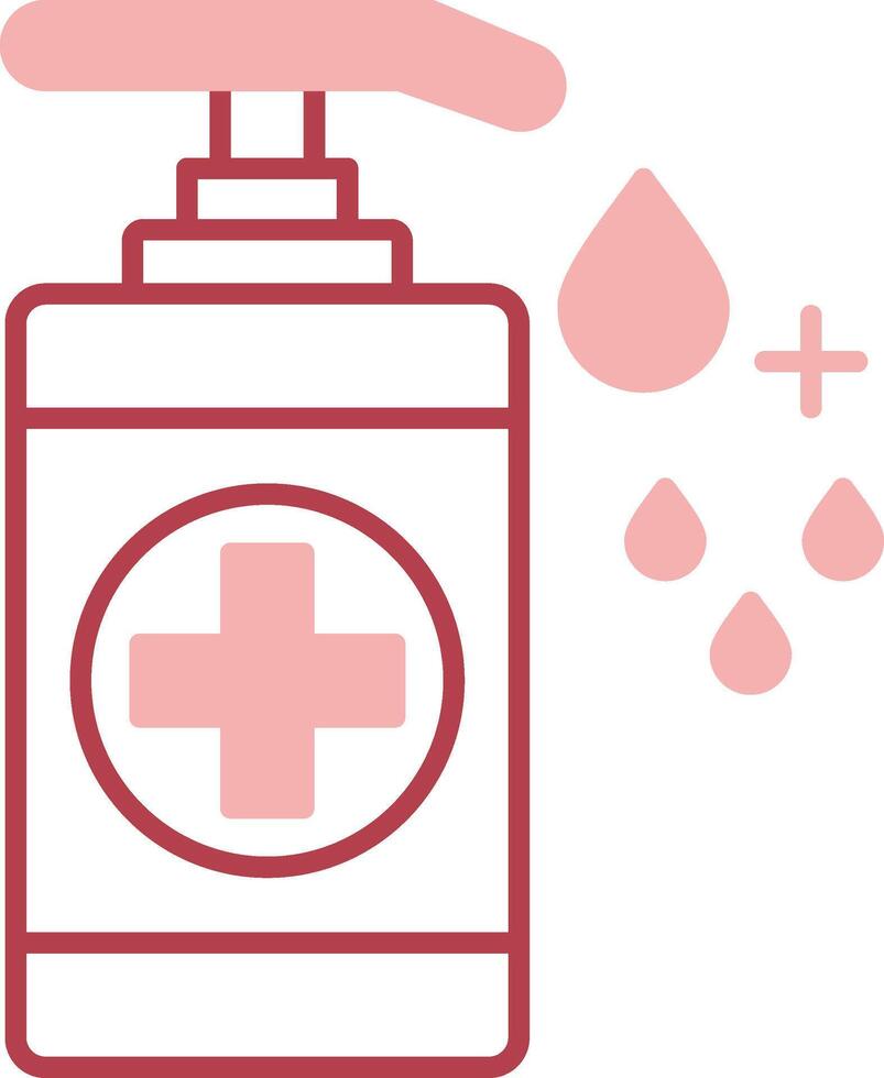 Hand Sanitizer Solid Two Color Icon vector