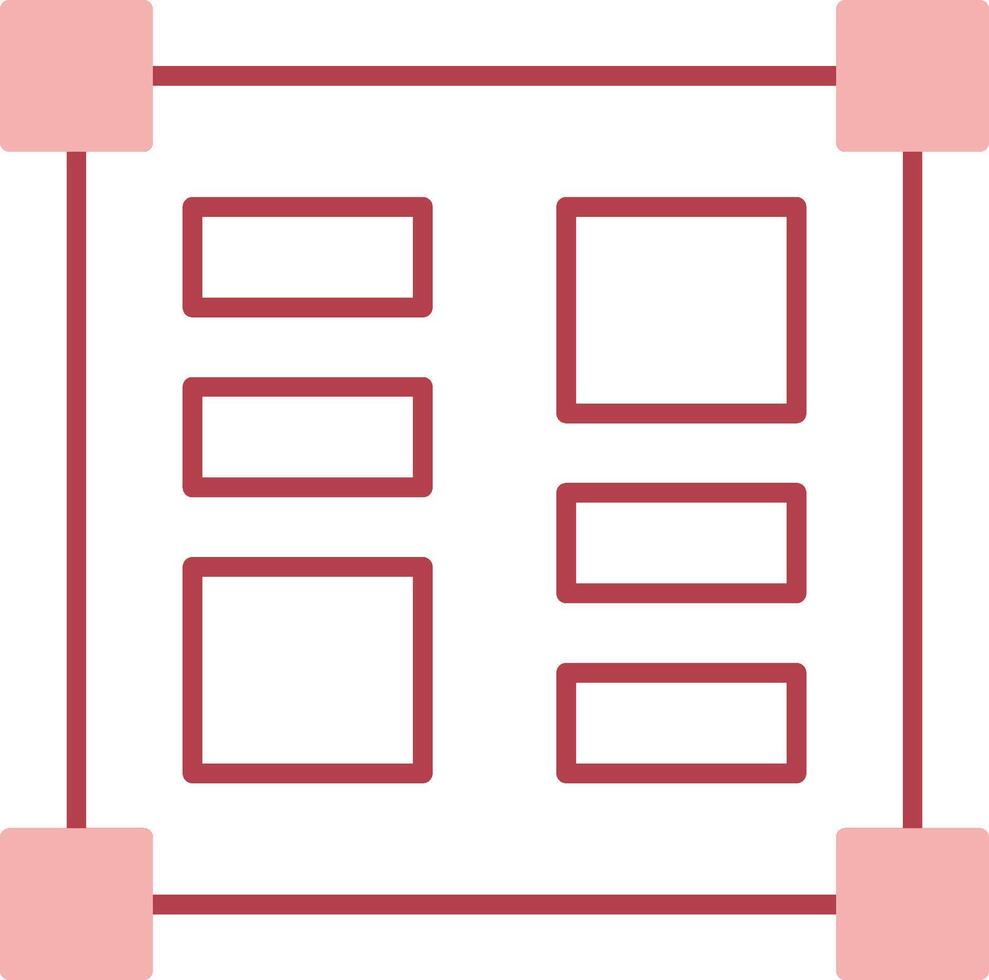 Layout Tools Solid Two Color Icon vector
