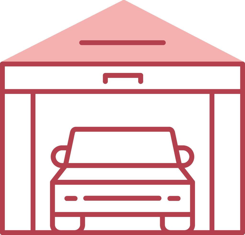 Garage Solid Two Color Icon vector