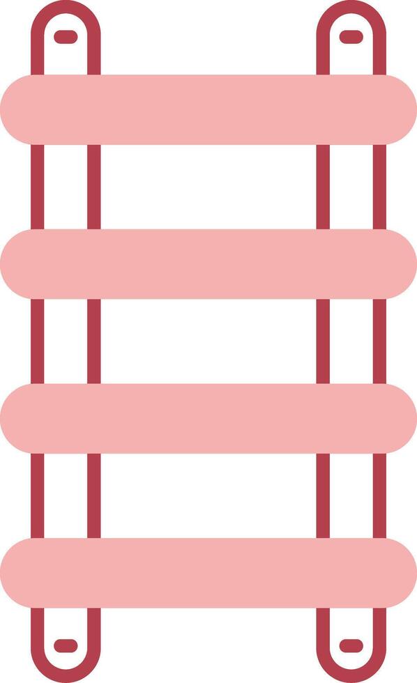 escalera de tijera sólido dos color icono vector