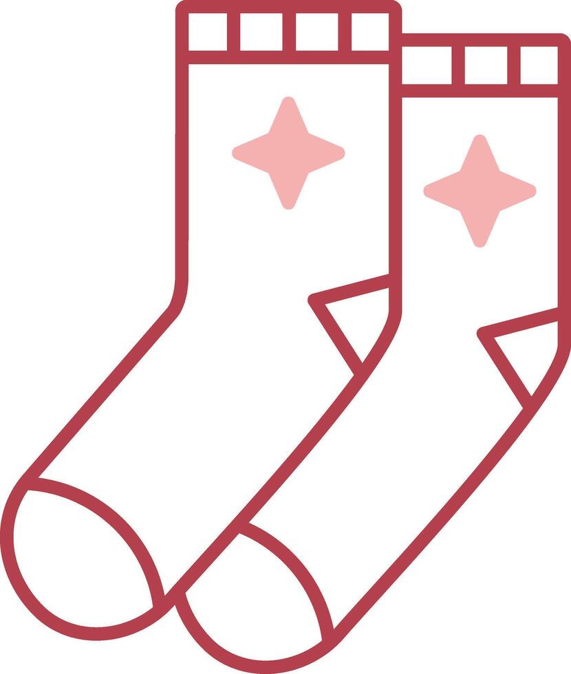 Socks Solid Two Color Icon vector