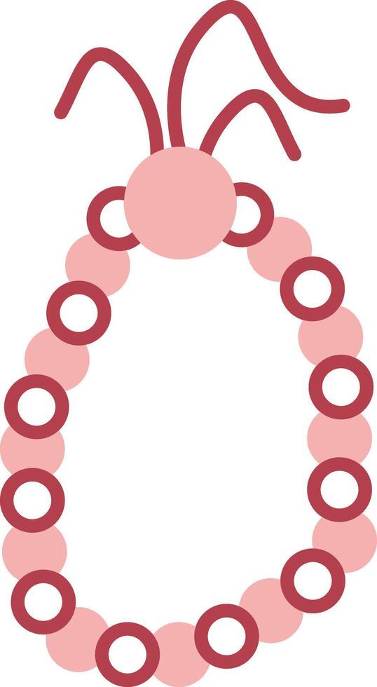 Prayer Beads Solid Two Color Icon vector