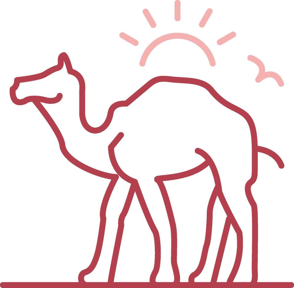 Camel Solid Two Color Icon vector