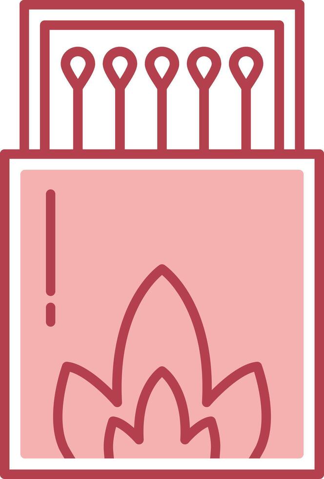 Matches Solid Two Color Icon vector
