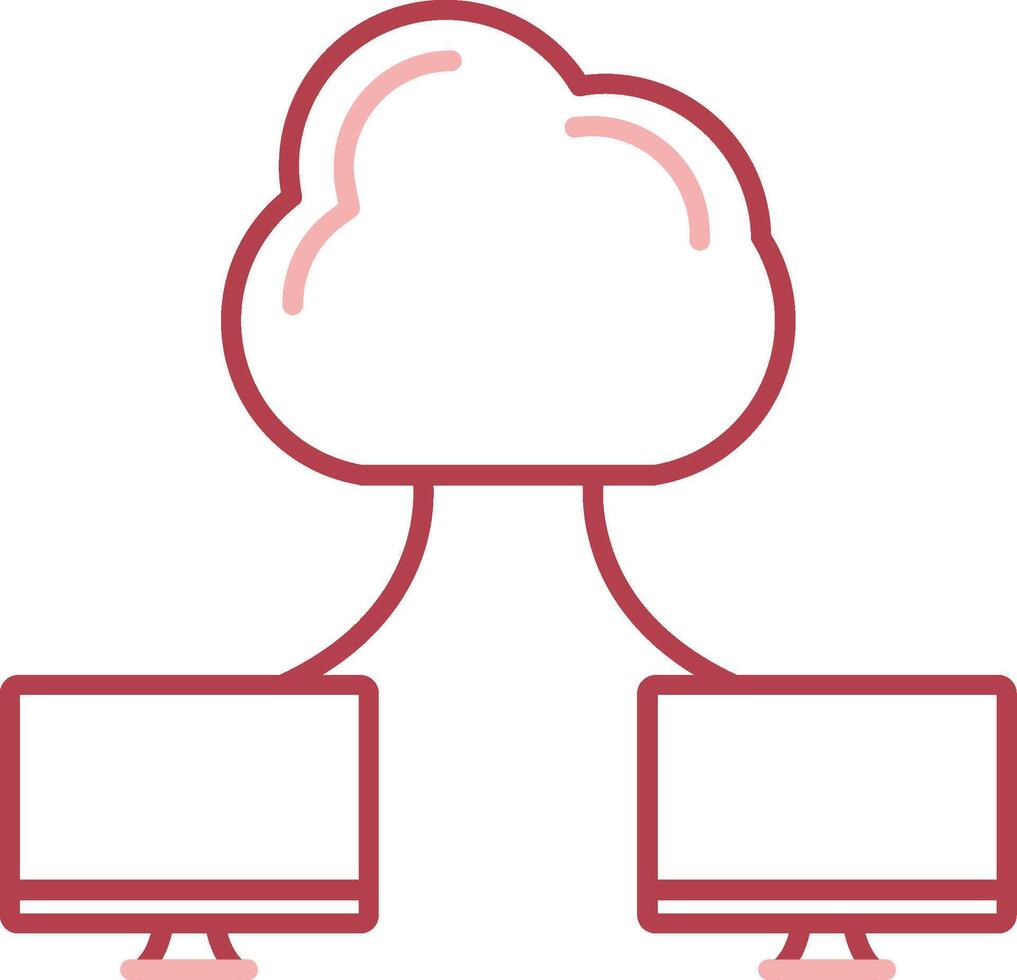 Cloud Computing Solid Two Color Icon vector
