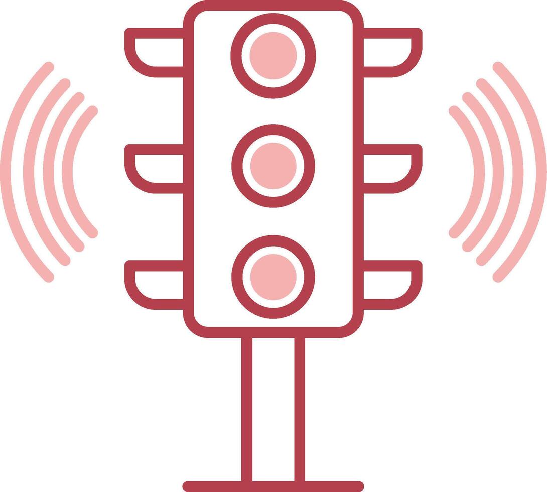 Traffic Signal Solid Two Color Icon vector