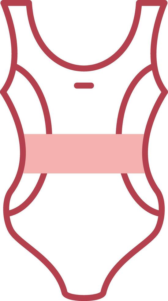 Swimsuit Solid Two Color Icon vector