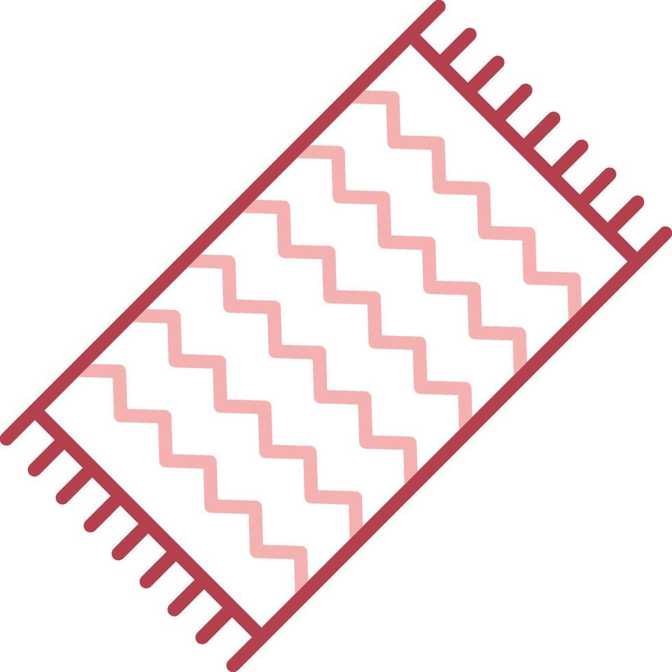 Beach Towel Solid Two Color Icon vector