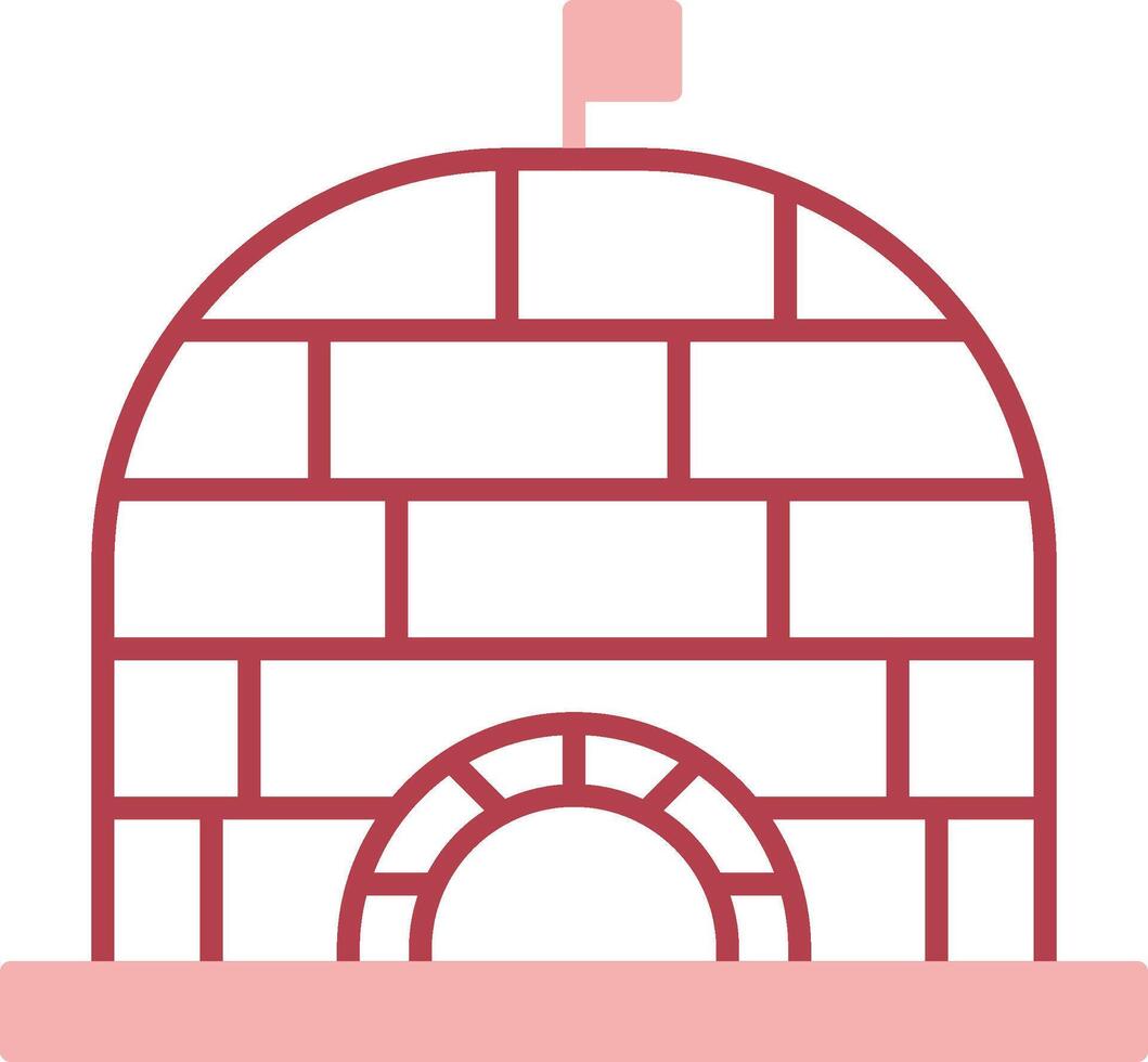 Igloo Solid Two Color Icon vector