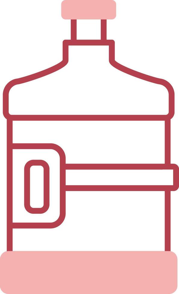 Water Flask Solid Two Color Icon vector