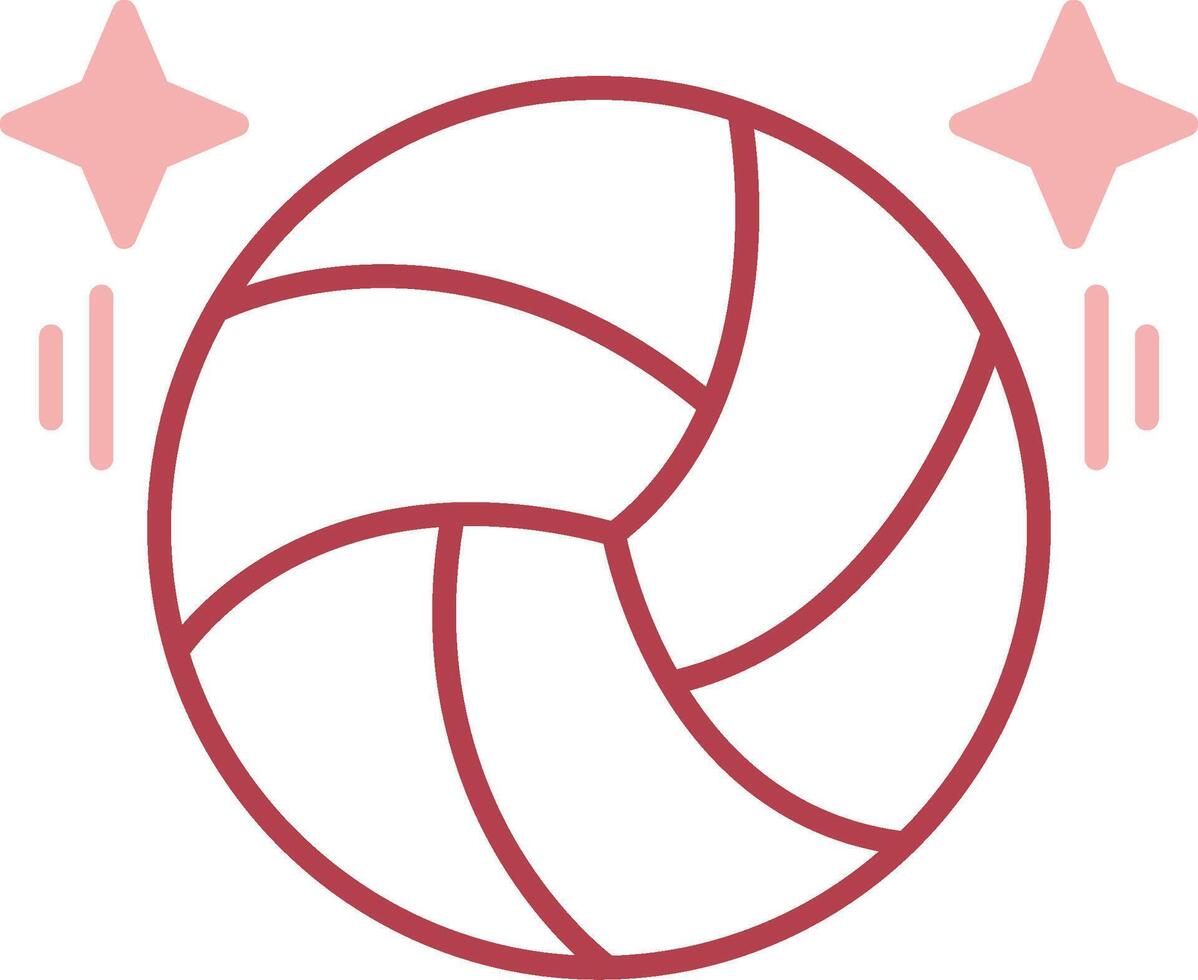 Volleyball Solid Two Color Icon vector