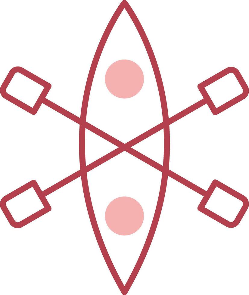 Kayak Solid Two Color Icon vector