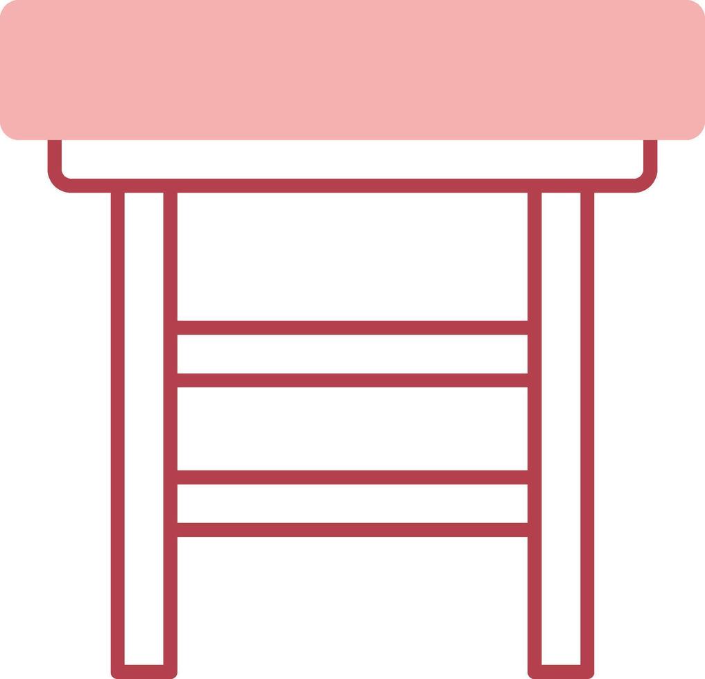 Stool Solid Two Color Icon vector