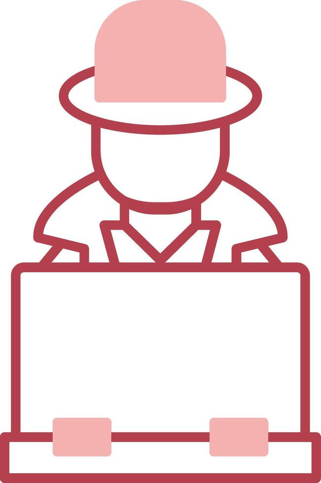 Hacker Solid Two Color Icon vector