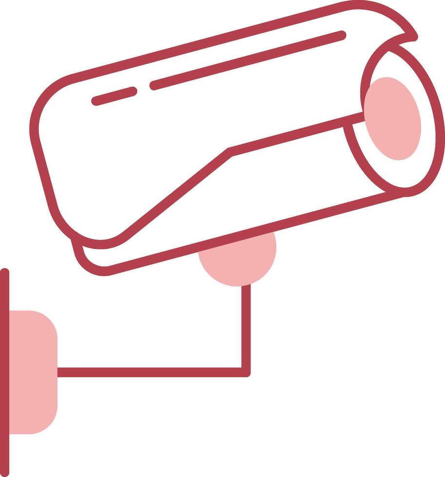 Security Camera Solid Two Color Icon vector