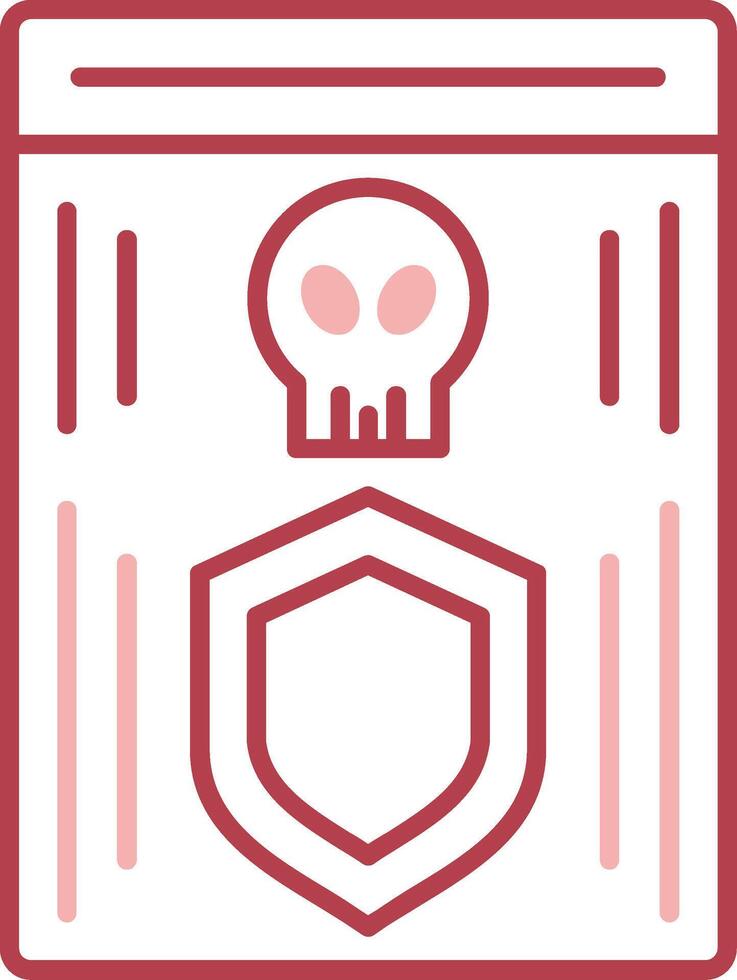 Shield Solid Two Color Icon vector