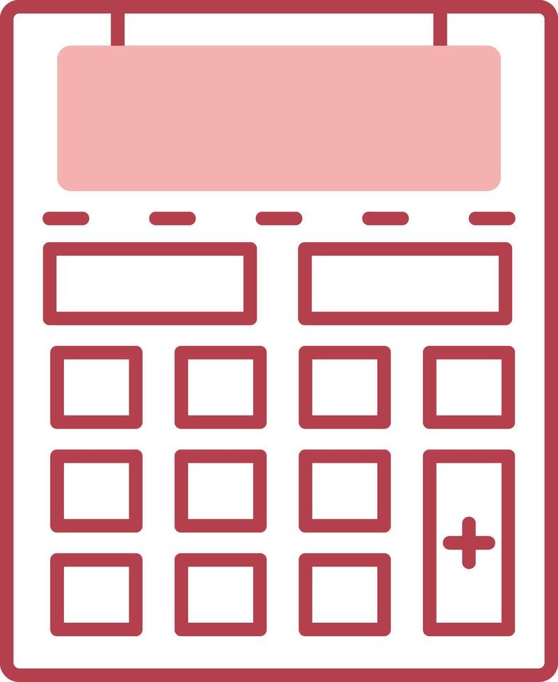 Calculator Solid Two Color Icon vector