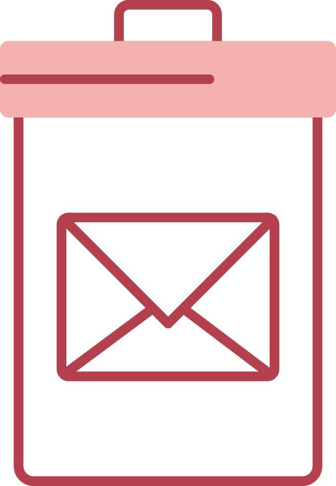 Delete Message Solid Two Color Icon vector