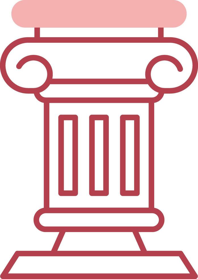 Pillar Solid Two Color Icon vector