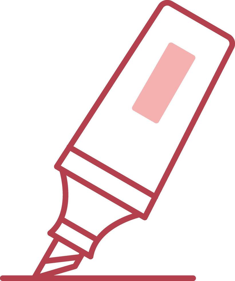 Highlighter Solid Two Color Icon vector