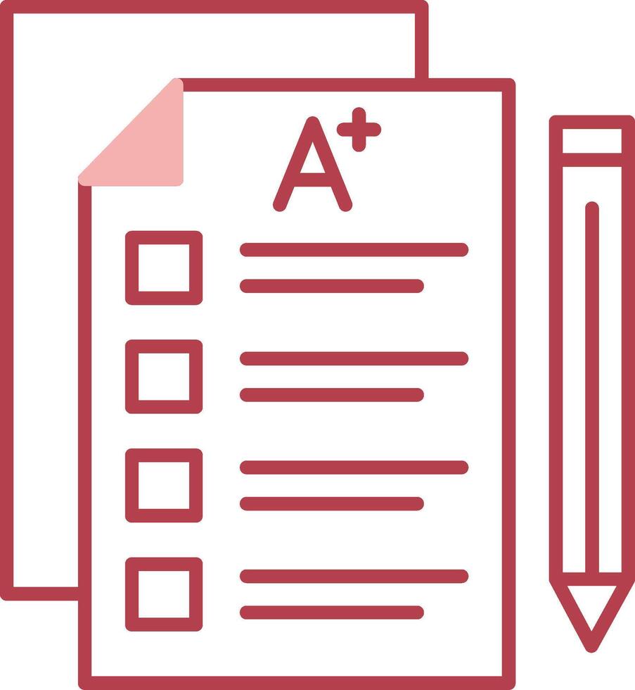 Exam Solid Two Color Icon vector