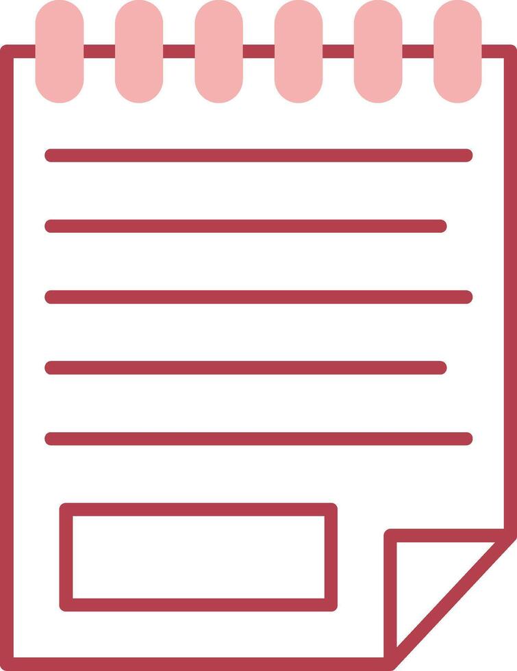 Note Solid Two Color Icon vector